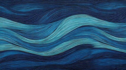 Poster - Abstract Fluid Art: Mesmerizing Blue Waves and Dynamic Textures for Creative Projects