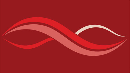 Poster - Abstract vector design of flowing red and pink curving elements with harmony