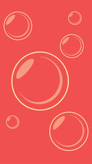 Poster - Artistic vector illustration of floating bubbles on a transparent background for design
