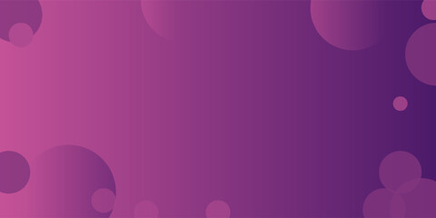 Poster - Abstract bubbles, gradient background between violet and purple. Infinity space with a harmonious blend of colors. Presentation mock up for your product. Interior 3d render.