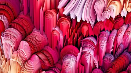 Poster - Abstract forms in shades of pink
