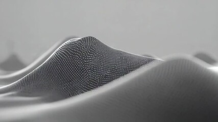 Poster - Monochrome digital wave pattern forming abstract terrain motion graphic background