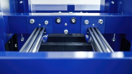 Poster - Tension testing machine for metal bars with hydraulic clamps and digital force readout