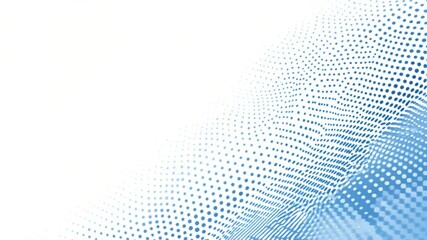 Poster - Dynamic blue halftone pattern animation creating a modern background visual