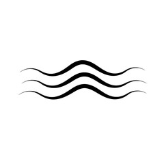 Poster - Ocean Waves in a Graphic: Simplistic elegance defines this graphic of flowing ocean waves, a testament to the constant, fluid movement of nature's most powerful forces.