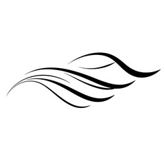 Fototapete - Abstract Swirling Lines: Elegant black lines swirl and flow, creating an abstract design perfect for adding a touch of sophistication to any project.