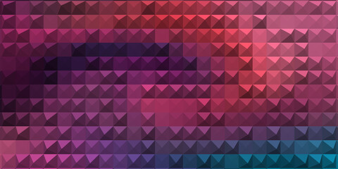 Fototapete - Abstract geometric pattern with pink purple teal triangles