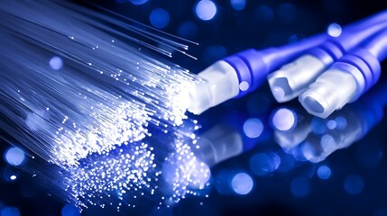 Poster - Fiber optic cables data stream technology