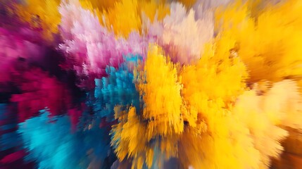 Aufkleber - Abstract explosion with vivid colorful elements
