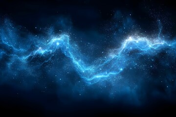 dark blue nebula space background with stars