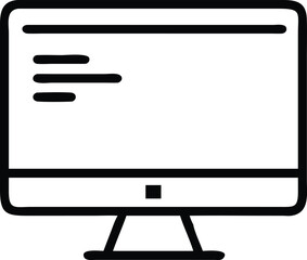 Poster - Computer monitor icon modern simple design isolated on white background