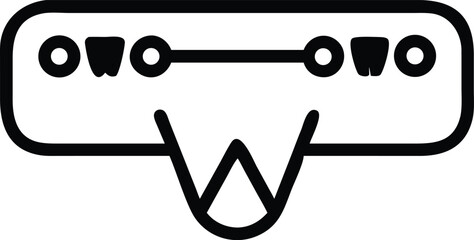 Aufkleber - Black line art http link icon isolated on white background