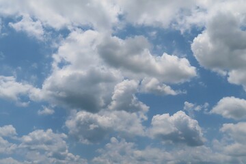 Wall Mural - beautiful cloudscape in blue sky, natural clouds background