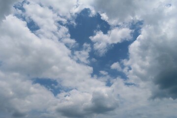 Wall Mural - beautiful cloudscape in blue sky, natural clouds background