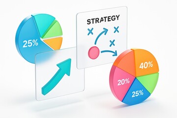 Poster - Business strategy growth charts planning success
