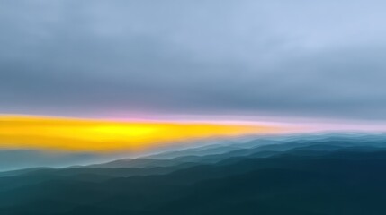 Wall Mural - Misty mountain sunrise (2)