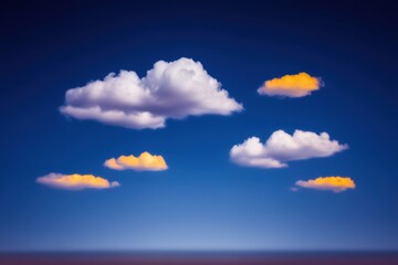 Wall Mural - Cloudscape, vibrant, stylized