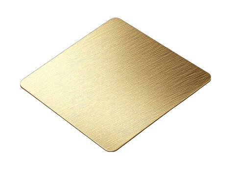 Gold-toned, polished, square, diamond-shaped metal plate