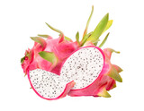 dragon fruit on white background	