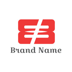Fototapete - EB Letter Logo .Fully vector file. CMYK color mode for print. Easy to download.