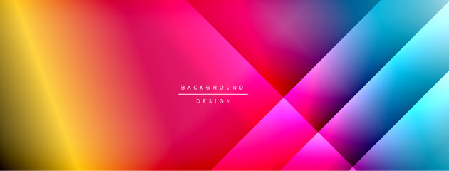 Aufkleber - Vibrant abstract gradients blend. Diagonal lines intersect, creating dynamic visual effect. Modern design suitable for backgrounds.