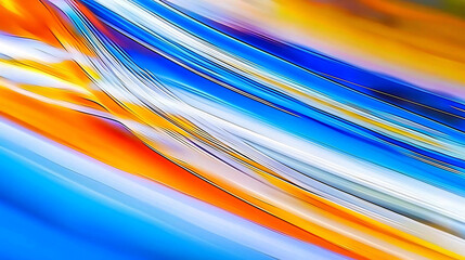 Poster - Colorful abstract painting filled with dynamic shapes and vivid colors creating a unique visual experience.