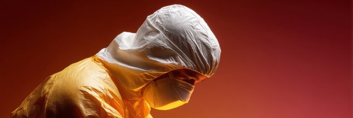 Poster - Medical Professional in Full Protective Gear Conducting Molecular Diagnostics with PCR Testing in High-Safety Laboratory - Healthcare and Viral Detection Innovation