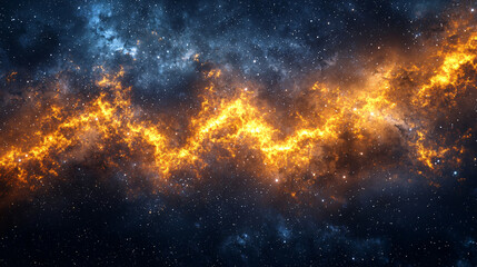 Poster - Nebula with distant stars in the background creating a stunning cosmic scene of celestial beauty.