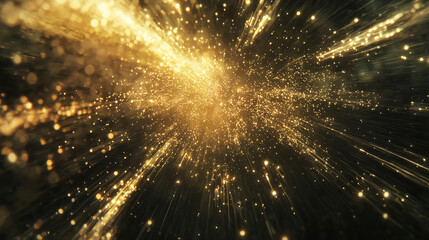 Poster - Stunning star burst radiating light and energy across the dark canvas of the night sky above.