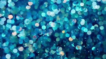 Poster - Sparkling blue confetti background creates a joyful and festive atmosphere for celebrations and events, blue shiny confetti background