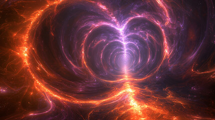 Poster - Heart-shaped nebula surrounded by stars showcasing the beauty of love in the cosmos.