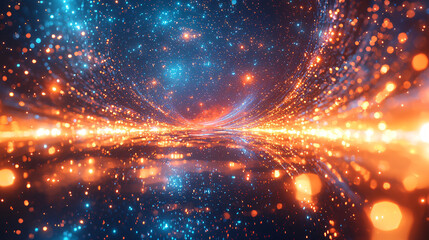 Poster - An enigmatic tunnel of bright light leading into the unknown with a sense of depth and wonder.