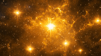 Poster - A brilliant star cluster displaying intricate patterns of light in the vast night sky above.