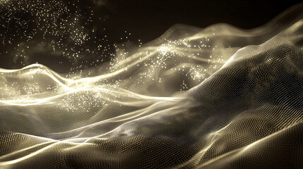 Fototapete - Mesmerizing wave of light flowing gracefully with vibrant colors and ethereal patterns.