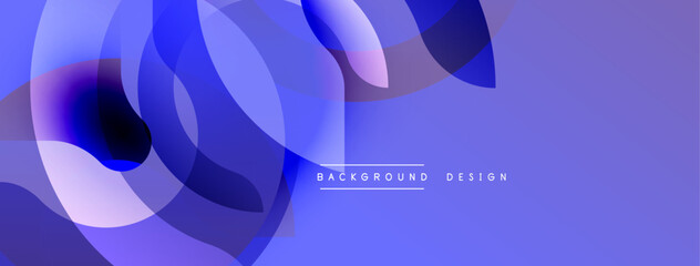 Aufkleber - Abstract fluid shapes overlap, creating dynamic purple gradient background. Modern design element for digital projects.
