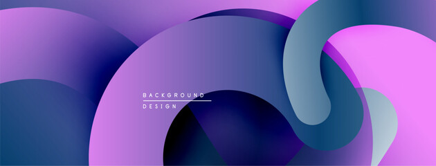 Poster - Abstract fluid shapes, purple hues dominate design. Smooth gradients create dynamic composition. Modern aesthetic.