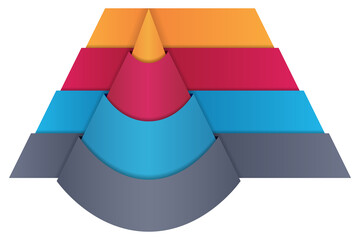 Poster - pyramid with four elements