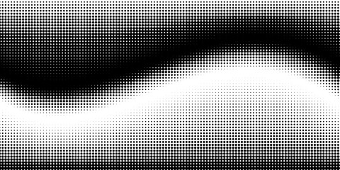 Aufkleber - Halftone background vector. Monochrome Abstract dot, Gradient halftone dots for background pattern and texture.