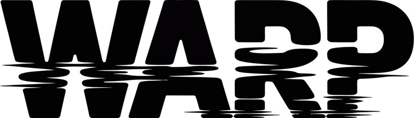 Aufkleber - Download warp effect distortion text graphic design vector illustration template for free use editable stock vector illustration