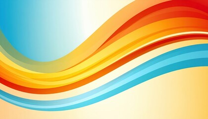 Poster - Dynamic color waves abstract art digital background creative design vibrant environment modern concept