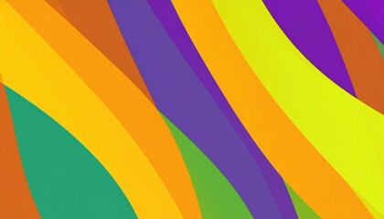 Poster - Vibrant abstract waves digital art colorful patterns creative design artistic environment top-down view