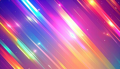 Poster - Dynamic light patterns creating vibrant abstract art digital space graphic design colorful environment high angle view visual concept