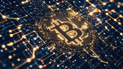 Poster - Bitcoin Cryptocurrency Digital Currency Blockchain Technology