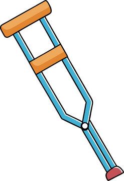 Crutches Icon Silhouette
