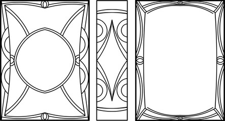 Leinwandbilder - This is a vintage gothic themed book cover design with a center front and back.