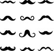 © Motin - Mustache Icon Set. Vector set of hipster mustache