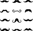 © Motin - Mustache Icon Set. Vector set of hipster mustache