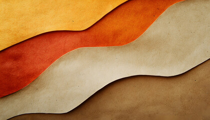 Poster - texture craft beige orange and brown paper background macro structure vintage abstract sand cardboard