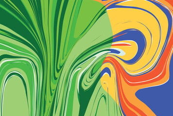 Fototapete - Colorful abstract smooth nshapes pattern, Abstract colorful  texture background