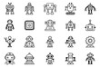 © ItsOsama - set of icons of robotic icons silhouette